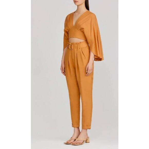 Significant Other Pants Caramel Cecile Slacks $259 NWT Womens Size 4 - Picture 2 of 4